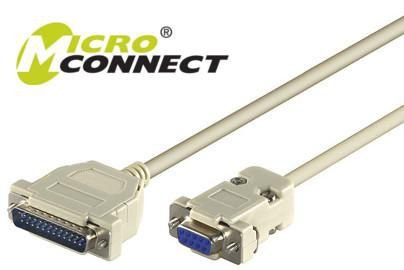 Microconnect Db-9/Db-25 M/F 3m Cable De Serie Gris