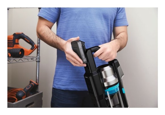 Aspiradora Black & Decker Bsv520brb-Qw De Pie Y Escoba Eléctrica Aspiradora Escoba Batería Secar Sin Bolsa 0,65 L Azul 2 Ah