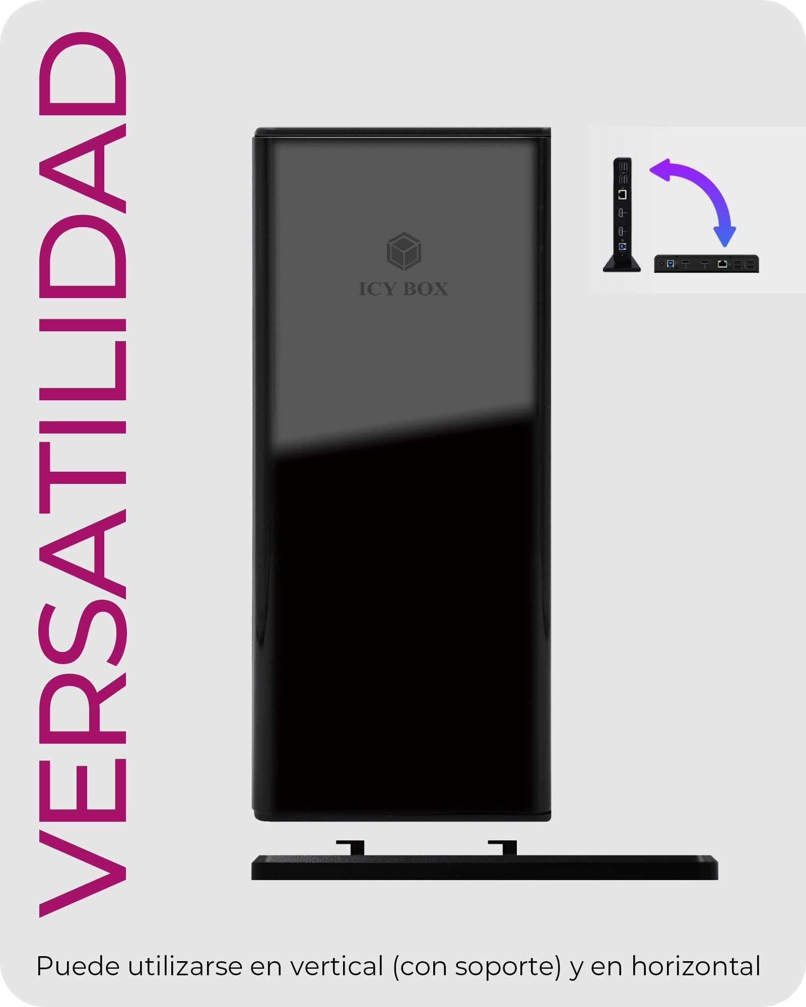 EAN 4250078169765 - ICY BOX IB-DK2251AC Alámbrico USB 3.2 Gen 2 (3.1 Gen 2) Type-A Negro imagen 3