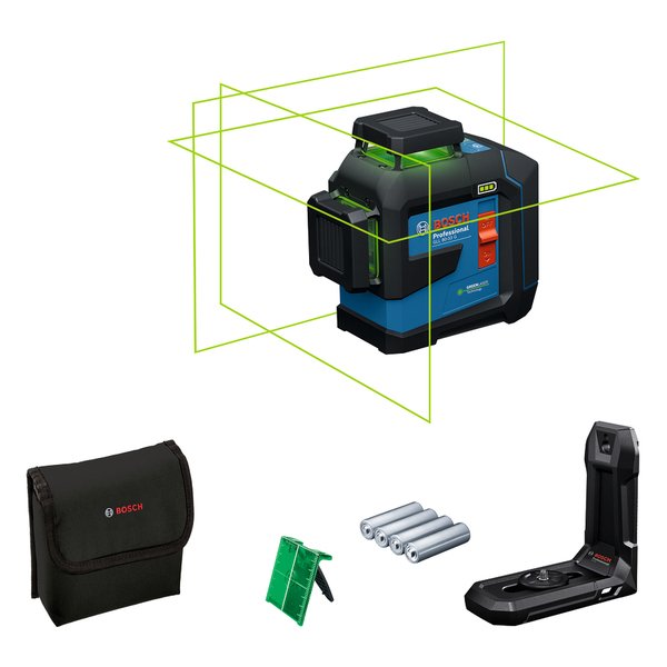 Láser De Línea Bosch Professional Gll 80-33 G Líneas Láser Profesionales Azul/Negro, Verde, Incl. Soporte Universal Lb 10 0601065500