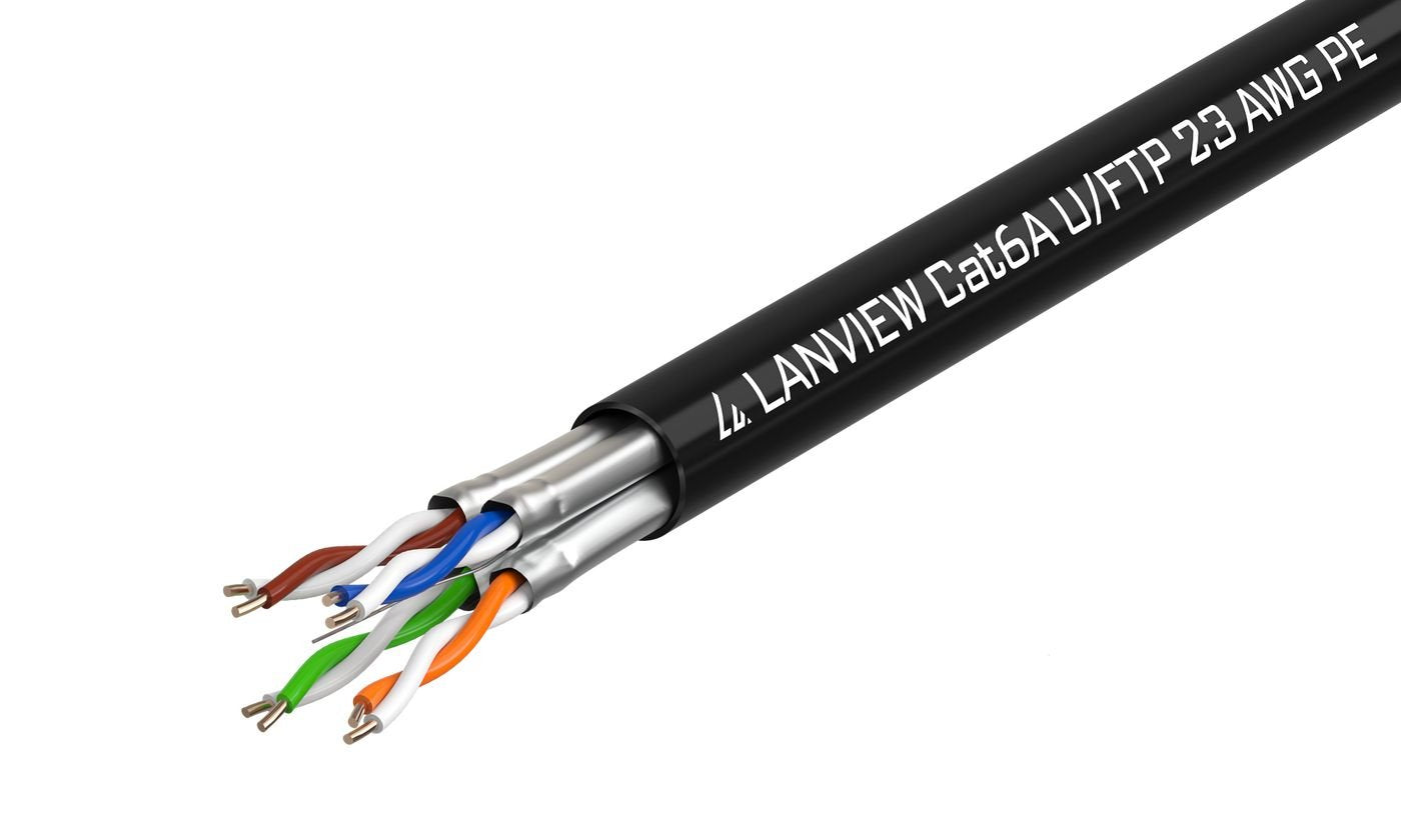 EAN 5704174318613 - Lanview LVN122445 cable de red Negro 500 m Cat6a U/UTP (UTP) imagen 1