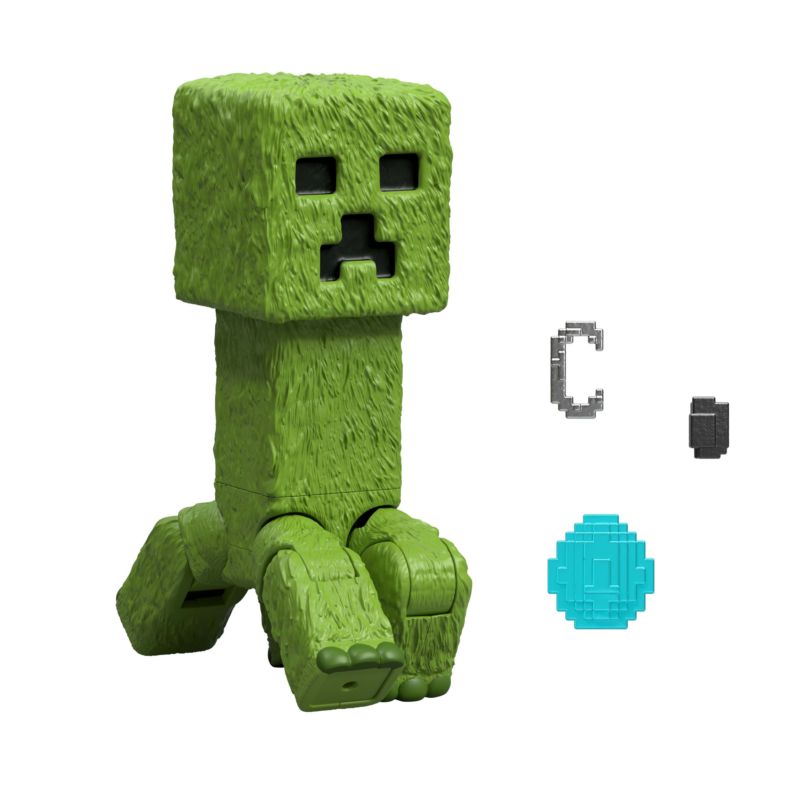 Mattel Minecraft Movie Creeper Action Figura Y Accesorios, Figura De Figura Conjunto De Figura De 10 Cm Jfr58