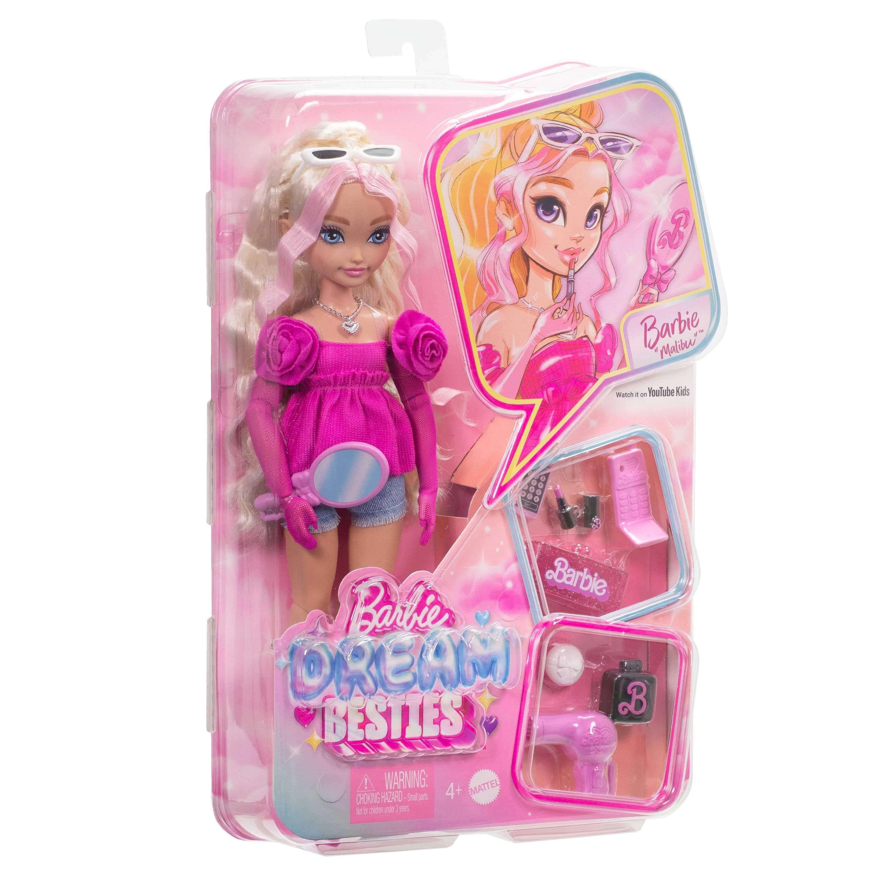 Mattel Barbie Dream Besties Malibu Y Accesorios Muñeca Hyc21