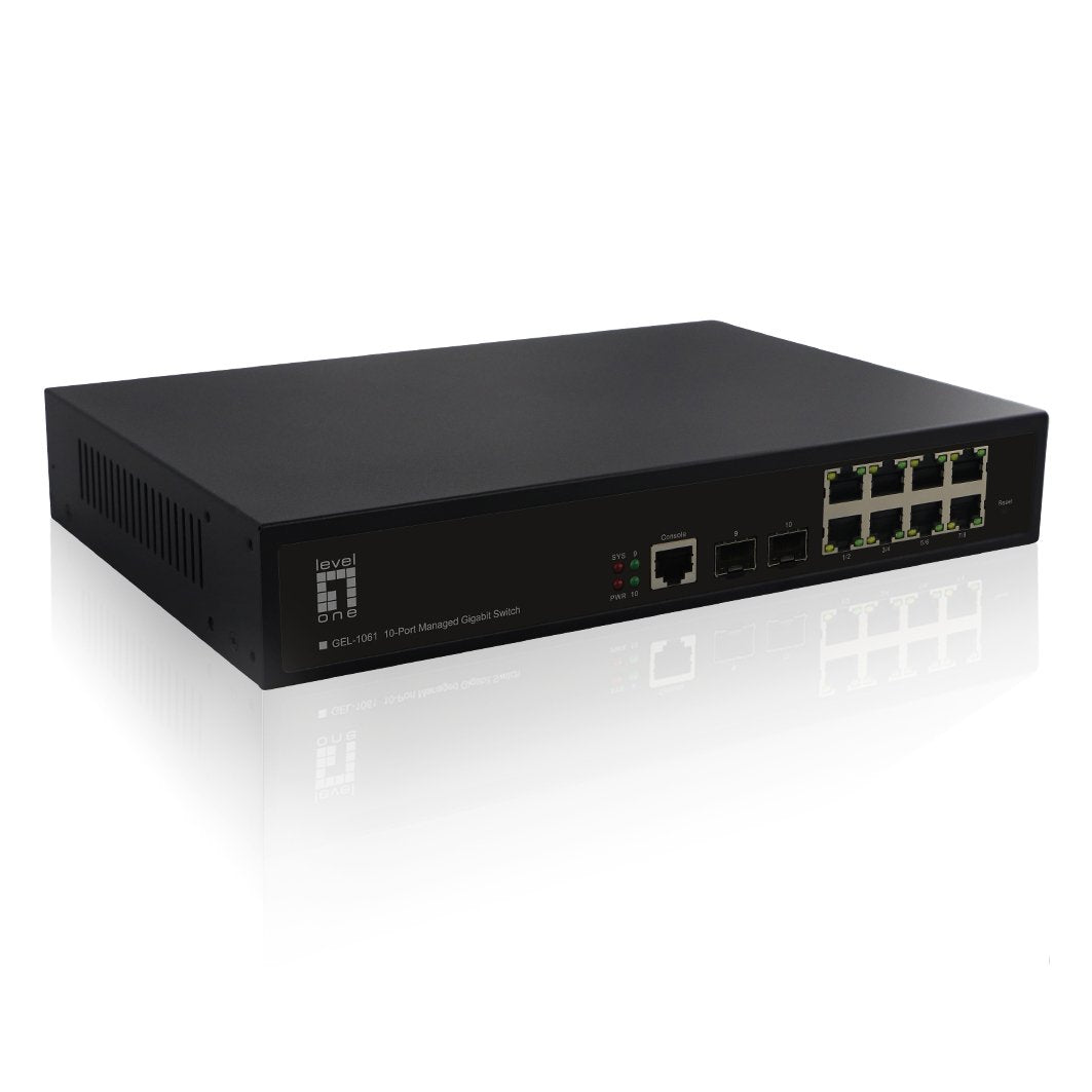 Switch Level One Gestionable L2 8p 10/100/1000 + 2p Gigabit Combo