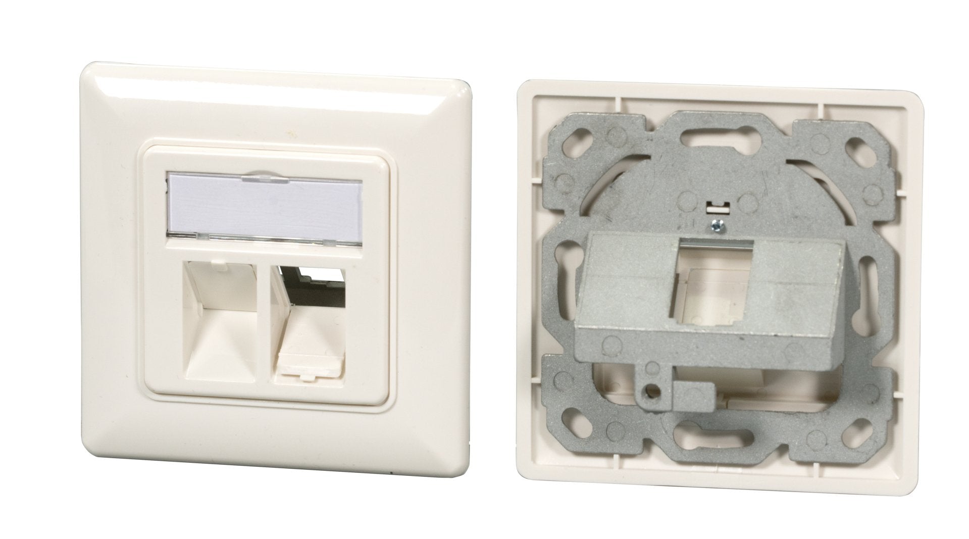 Efb Rahmenset 2-Port, Für Keystones, Din49075, Weiss