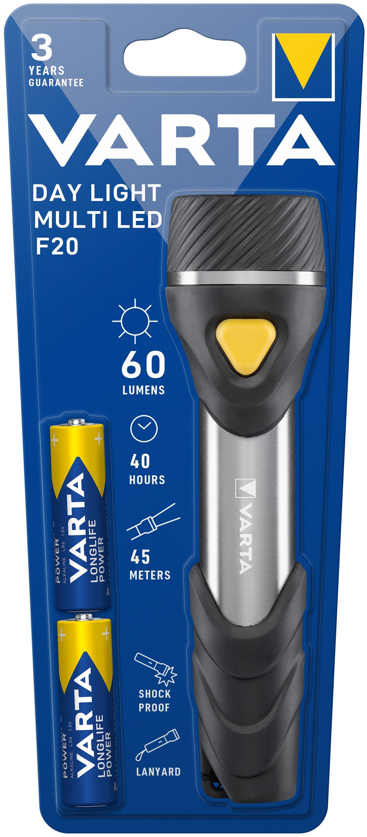 EAN 4008496987528 - Varta Day Light Multi LED F20 Negro, Plata, Amarillo Linterna de mano imagen 3