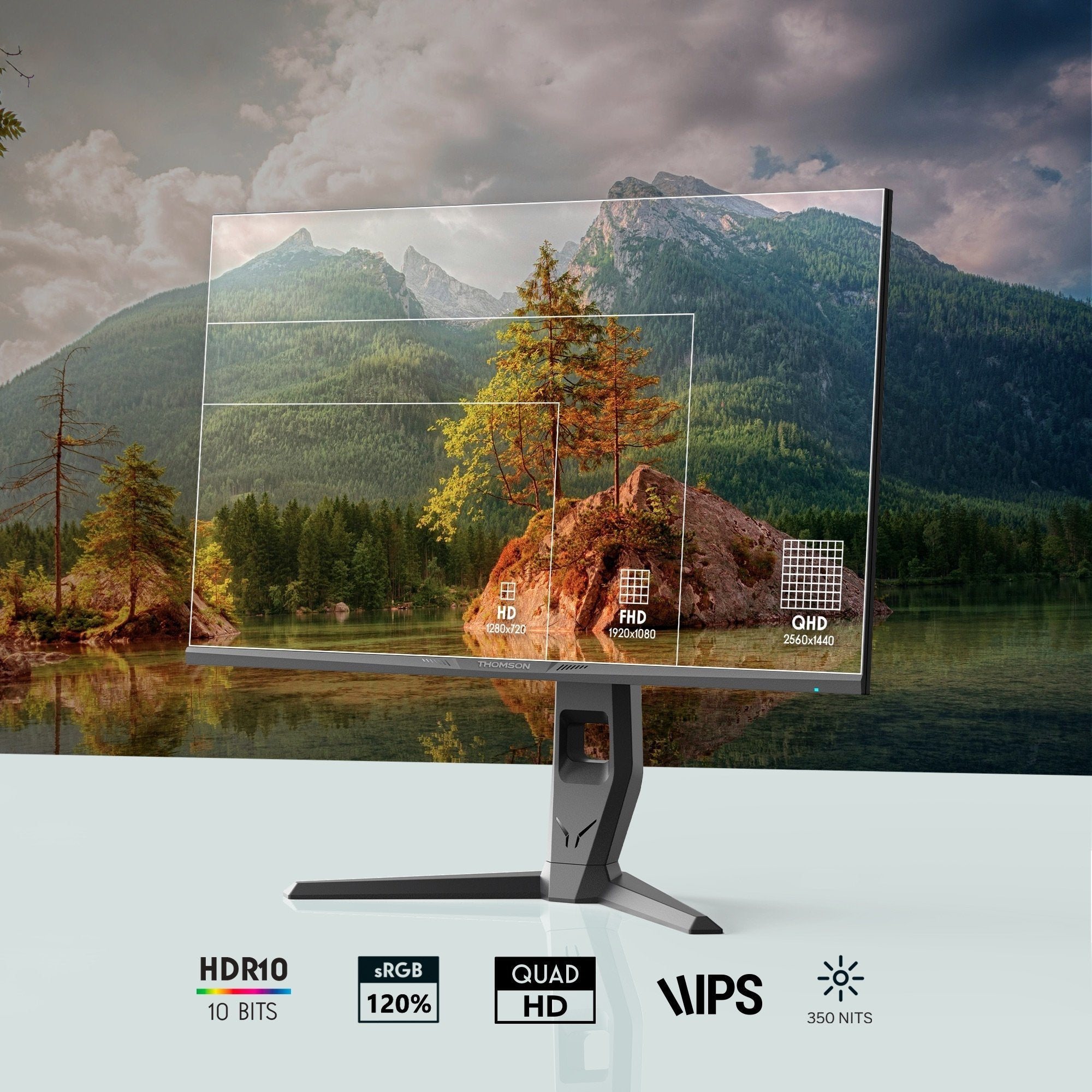 Monitor Thomson Gaming 27"Qhd 2560x1440 180hz 1ms 2*Hdmi/2*Dp Gris
