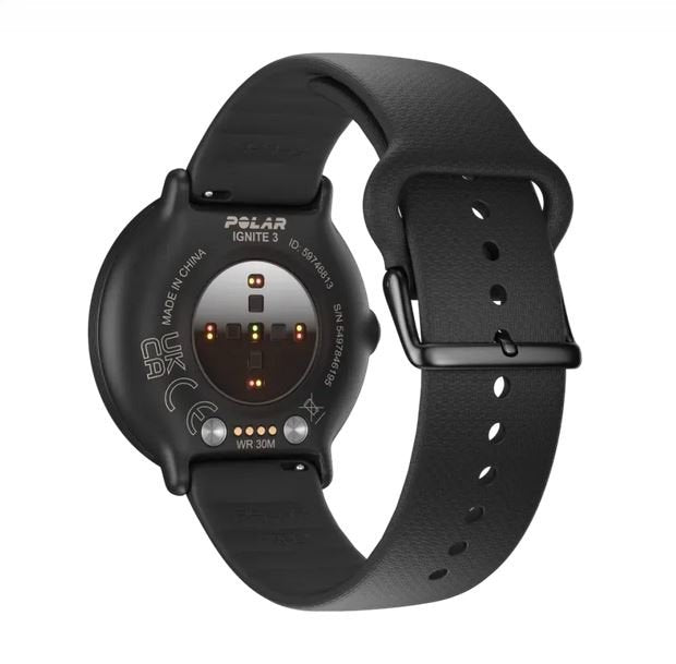 Smartwatch Polar Ignite 3 Titanium Silicone Band Black