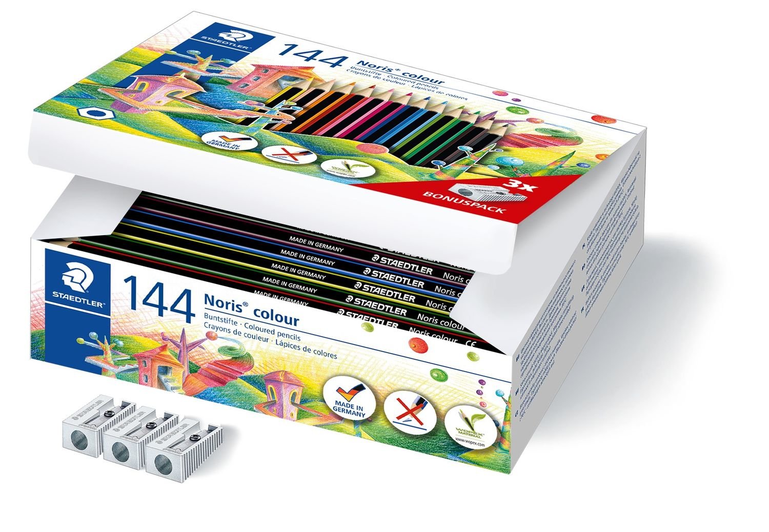 Staedtler Estuche 144 Lápices De Color Wopex Ecológico 12 Colores Surtidos