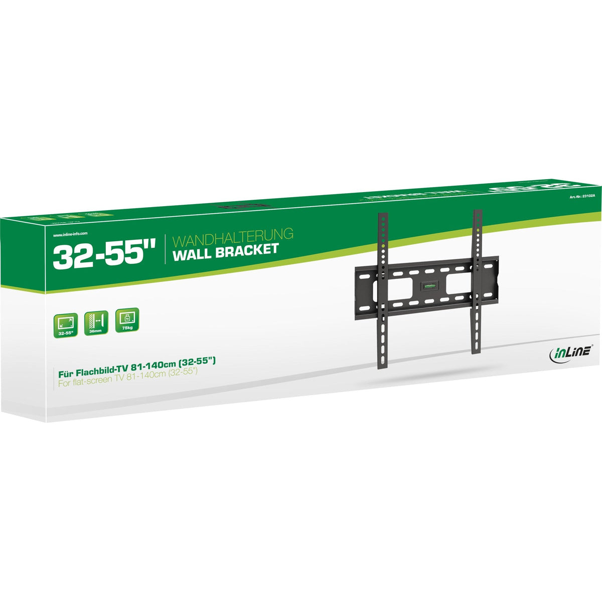 Soporte De Pared Inline Para Tft / Led / Plasma 81 - 140 Cm 32 - 55" Máx. 75 Kg