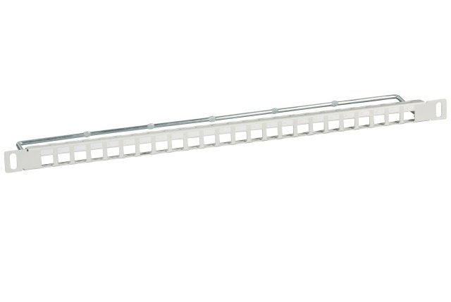 Efb Verteilerfeld 19" 0,5he 24-Port, Metall, Grau Ral7035