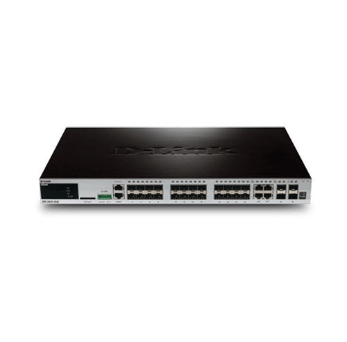 D-Link Dgs-3620-28sc/Si 24-Port Sfp Layer 3 Managed Gigabit Switch, 4 Combo 1000baset/Sfp, 4 10ge Sfp+ (Standard Image) - Includ