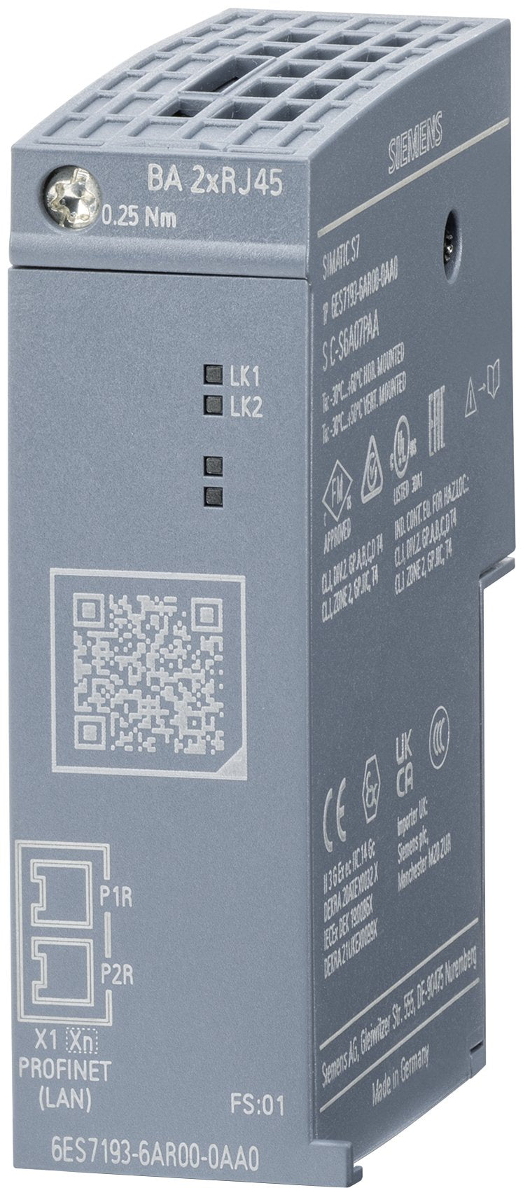 Siemens 6es71936ar000aa0 Busadapter Ba 2xrj45 2 Rj45 Conectores Hembra F.Profinet Et200sp