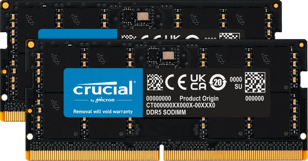 EAN 0649528906564 - Crucial CT2K32G48C40S5 módulo de memoria 64 GB 2 x 32 GB DDR5 262-pin SO-DIMM imagen 1
