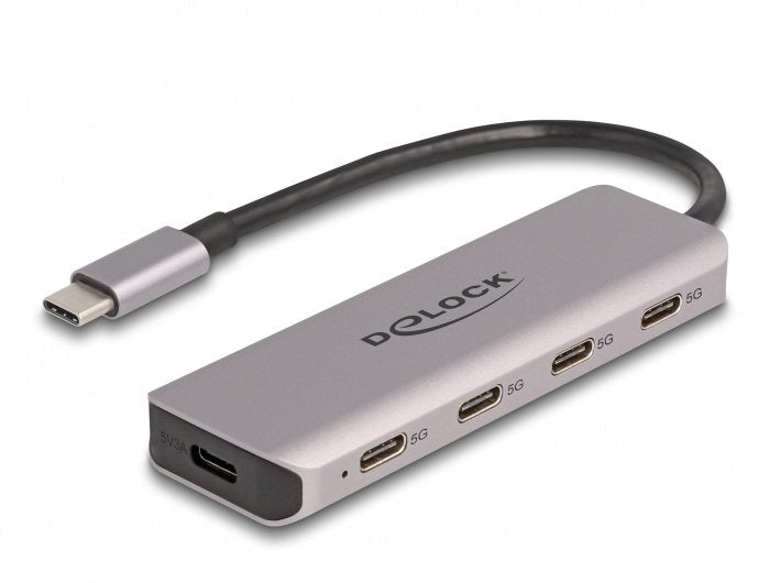 EAN 4043619642380 - DeLOCK 64238 hub de interfaz USB 3.2 Gen 1 (3.1 Gen 1) Type-C 5000 Mbit/s Gris imagen 1