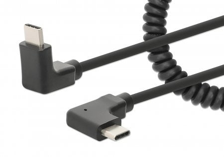 Manhattan Spiralcable Usb-C Auf Usb-C Ladecable 1m Negro