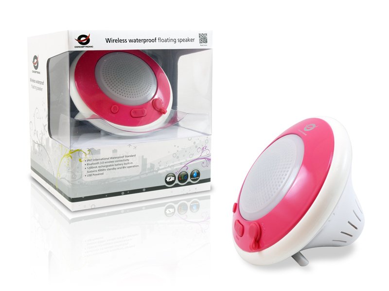Conceptronic Altavoz Bluetooth Wireless Waterproof Floating Speaker Color Rosa