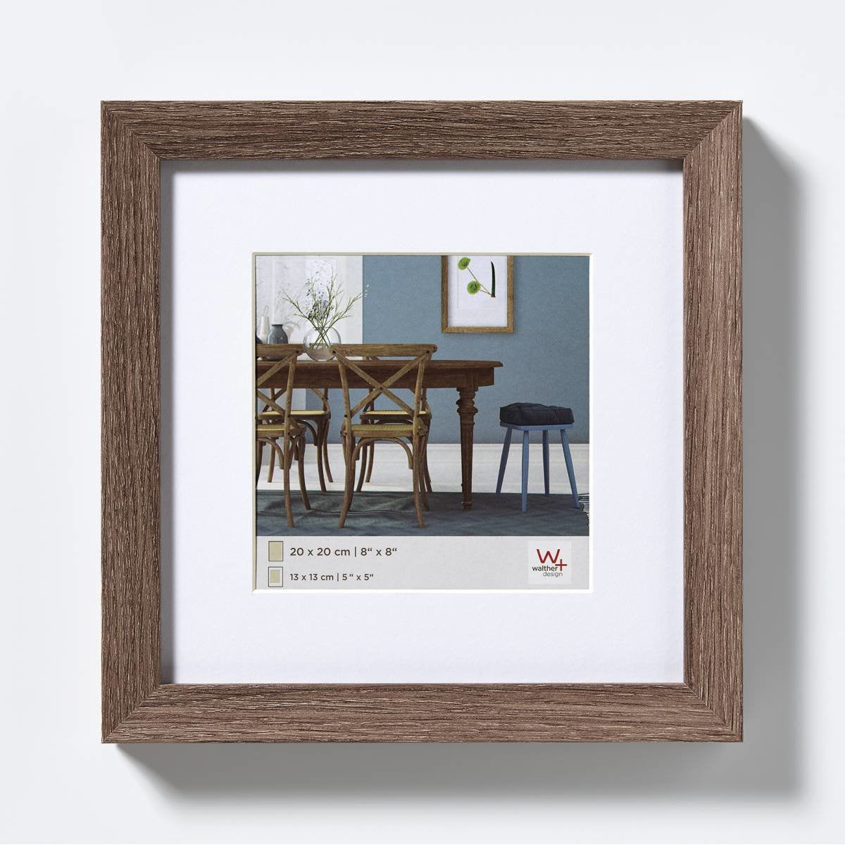 Nogal Walther Fiorito 30x30 Madera Incl. Passepartout Ef330n
