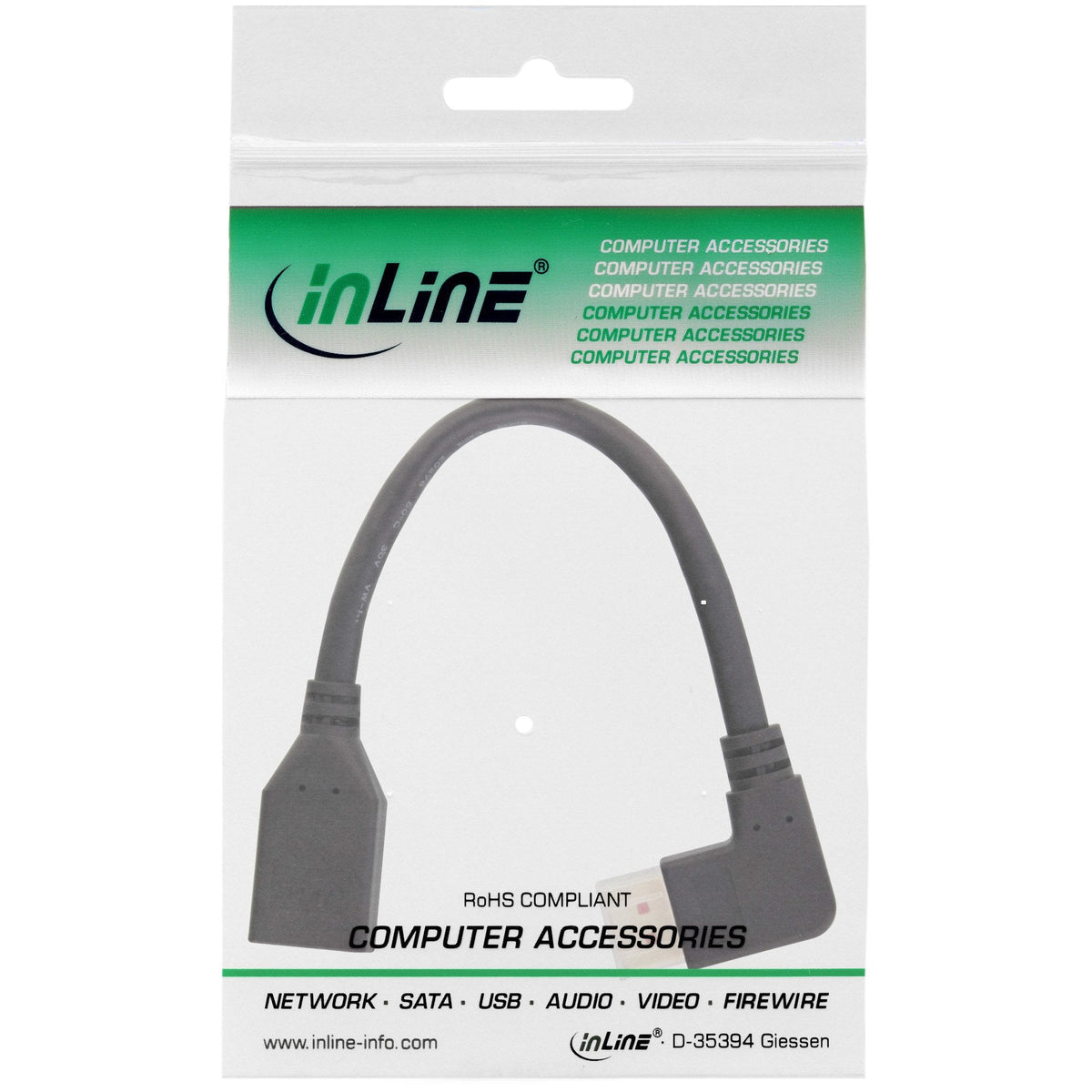 Adaptador Inline Displayport 1.4 M/H, 8k4k, En Ángulo A La Derecha, Negro/Dorado, 0,15 M