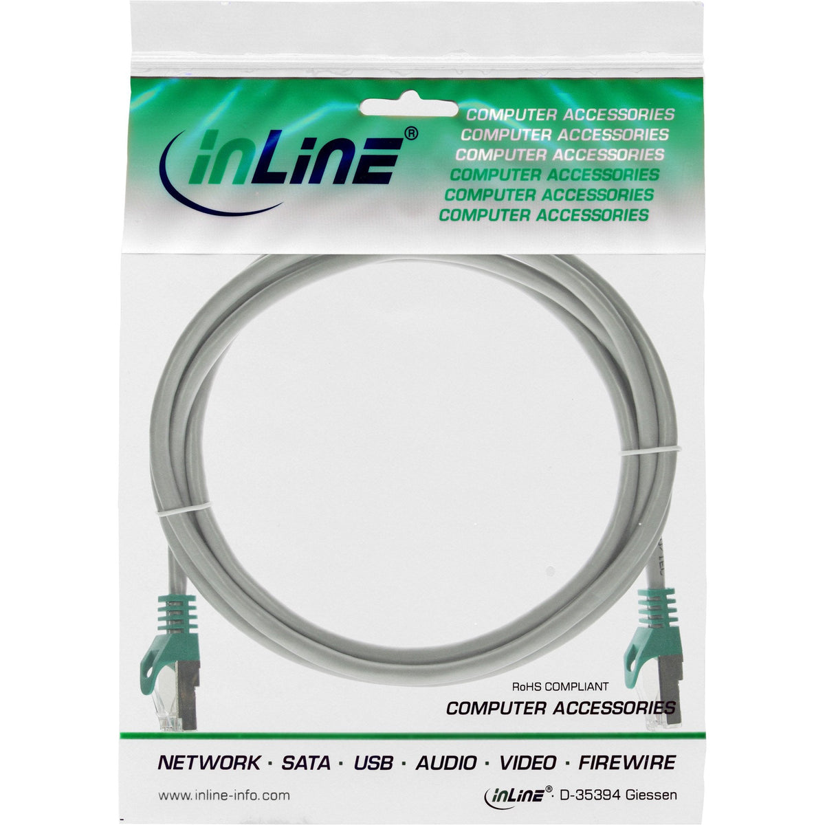 Inline Crossover Pc To Pc Cable De Red Sf/Utp Cat.5e Gris 5m