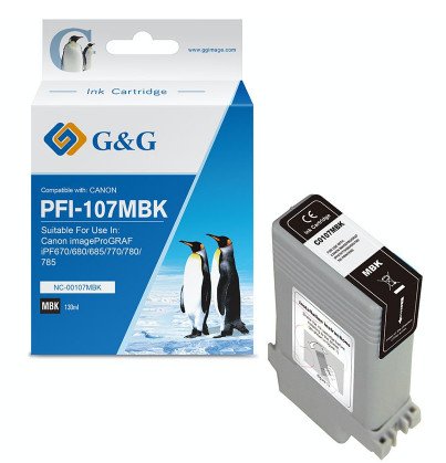 G&G Tinte Komp. Con Canon Pfi-107mbk 6704b001 Matt-Negro
