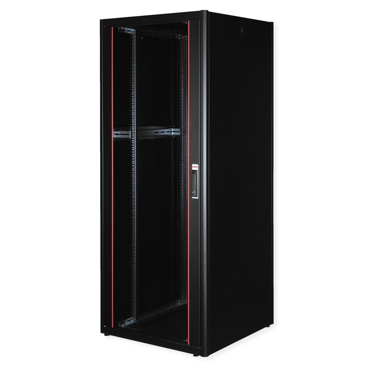 Roline 19-Zoll Netzwerkschrank Basic 42he, 800x800 Bxt Glastr Schwarz