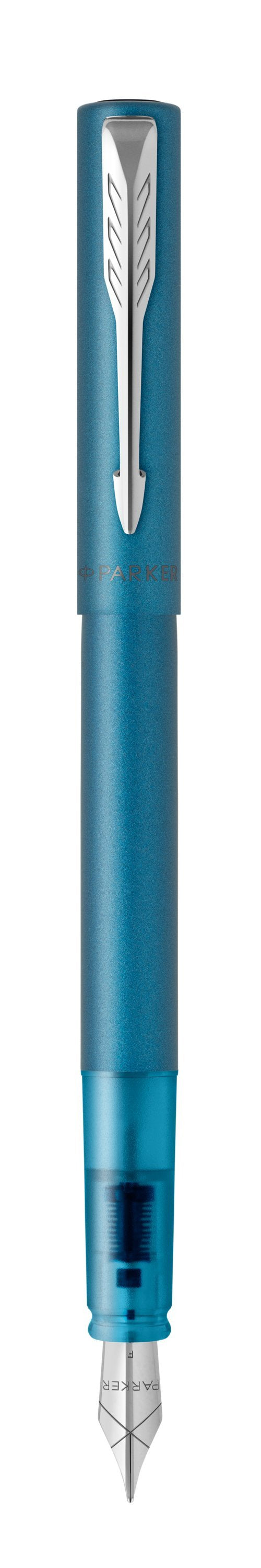Parker Vector Xl Verde Azulado Metálico Cc Pluma Estilográfica M
