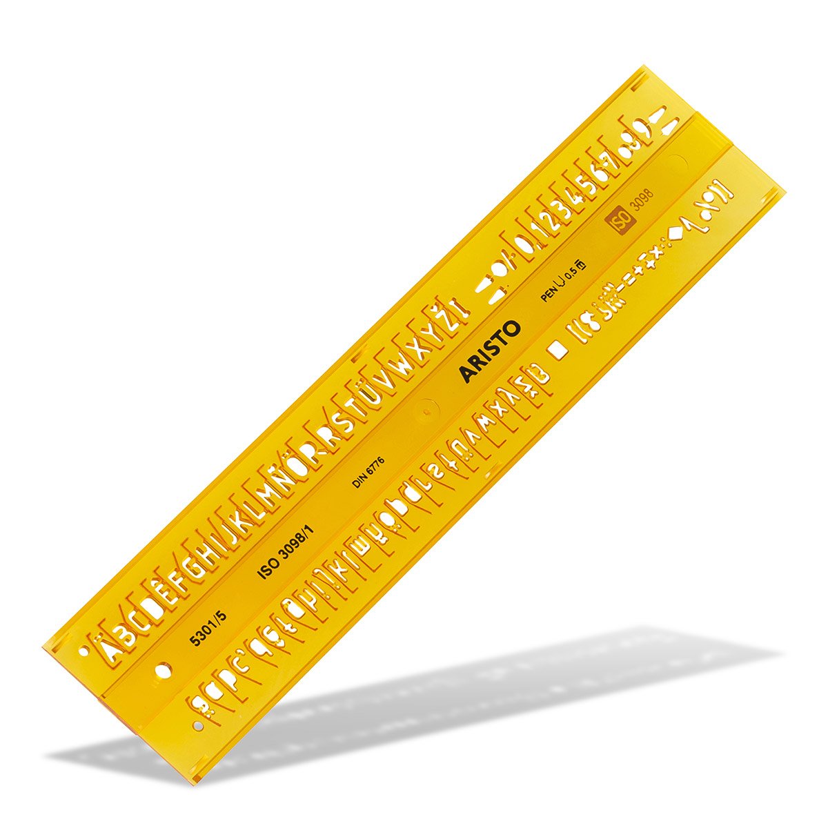 EAN 9003182530151 - Aristo AR5301/5 Amarillo Plástico Plantilla de letras/números imagen 1
