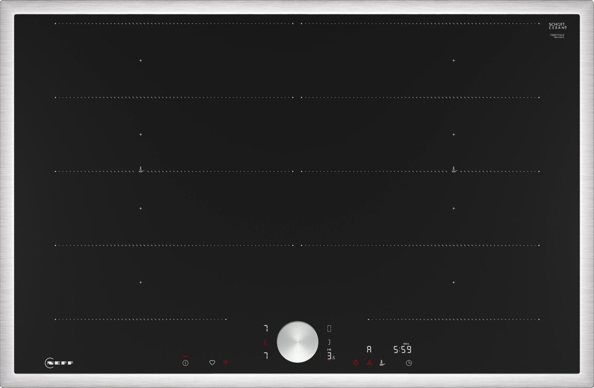 EAN 4242004269854 - Neff T68STY4L0 hobs Negro, Acero inoxidable Integrado 80 cm Con placa de inducción 4 zona(s) imagen 1