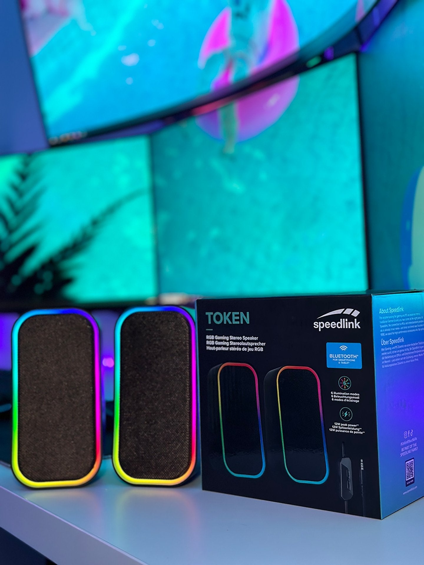 Altavoz Para Juegos Speedlink Token Rgb. Estéreo. Negro. Venta Al Por Menor.