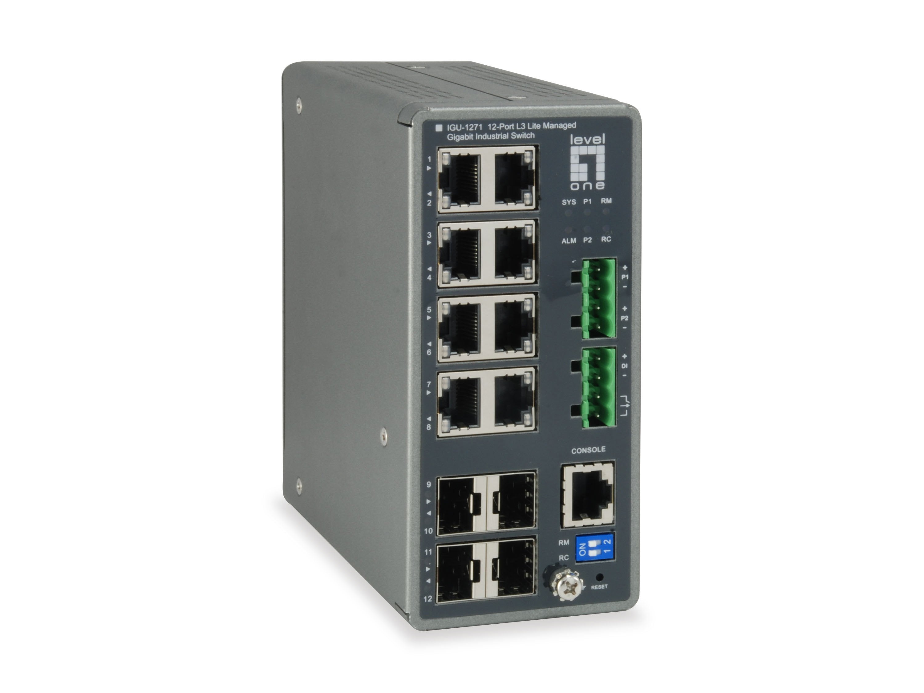 Levelone Igu-1271 Gestionado L3 Gigabit Ethernet (10/100/1000) Gris