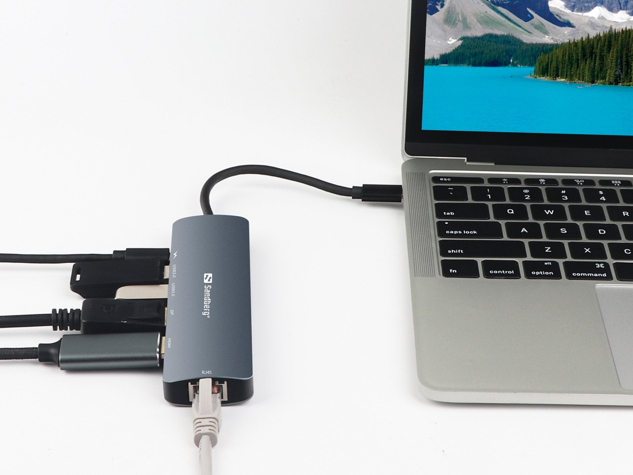 EAN 5705730136436 - Sandberg 136-43 base para portátil y replicador de puertos USB 3.2 Gen 1 (3.1 Gen 1) Type-C Gris imagen 3