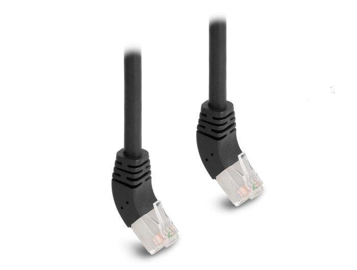 Delock 80259 Rj45 Cable De Red Cat.6a S/Ftp 45° Nach Oben Angular 0,25 M Negro