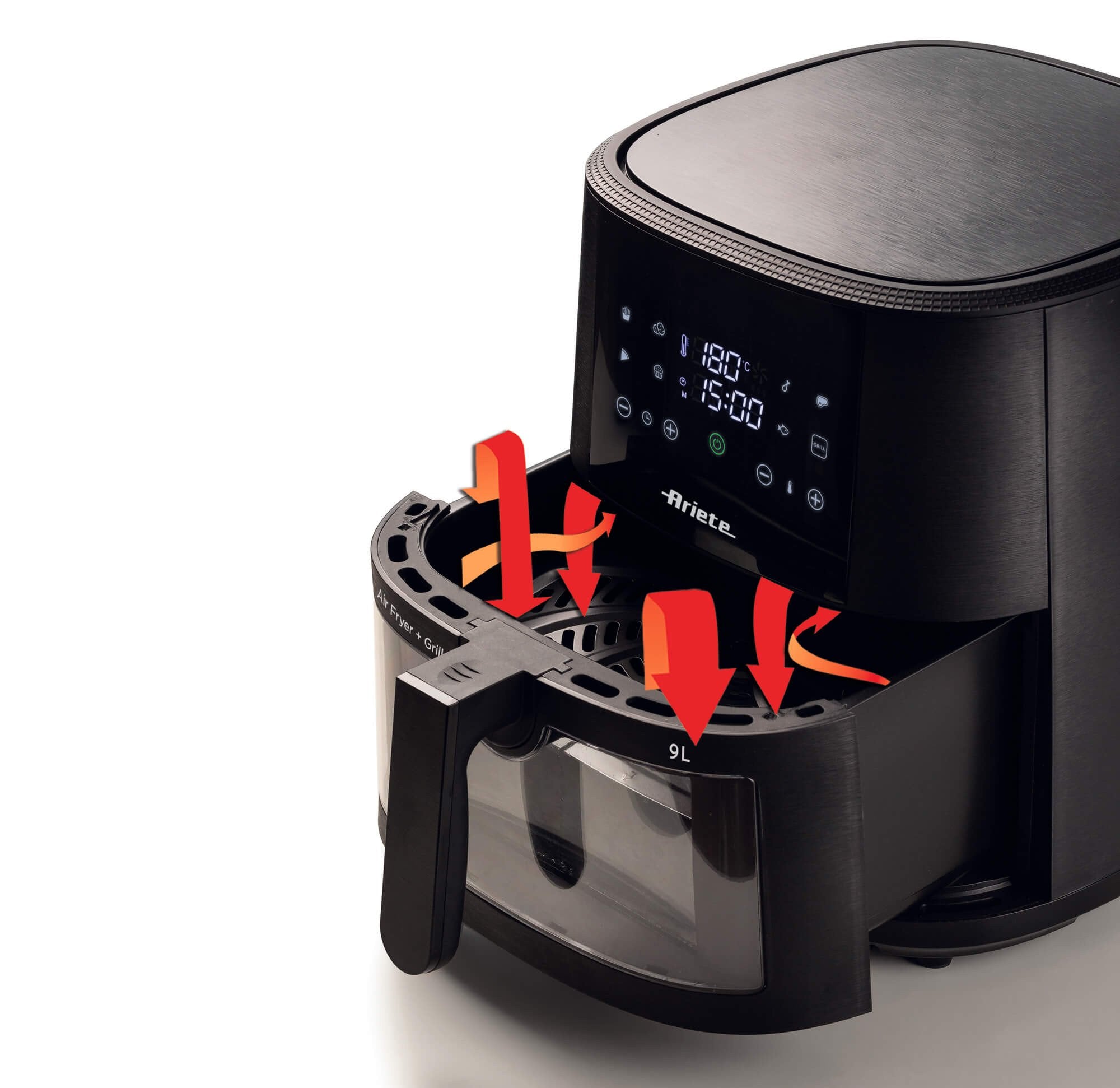 EAN 8003705122314 - Ariete 4630/00 Sencillo 9 L Independiente 1500 W Freidora de aire caliente Negro imagen 6