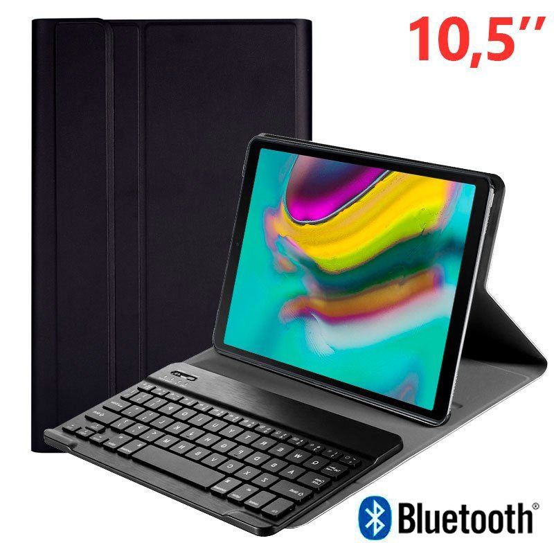 Funda Flip Polipiel + Teclado Bluetooth (Español).
Funda Con Teclado Bluetooth Para Samsung Galaxy Tab S5e T720/T725, Con Cubierta Plegable, Cierre Magnético Y Suave Interior Para Proteger La Pantalla. La Funda Está Real