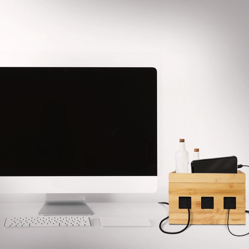 EAN 4052792065015 - LogiLink KAB0076 - Logitech Kabelbox aus Bambus imagen 8