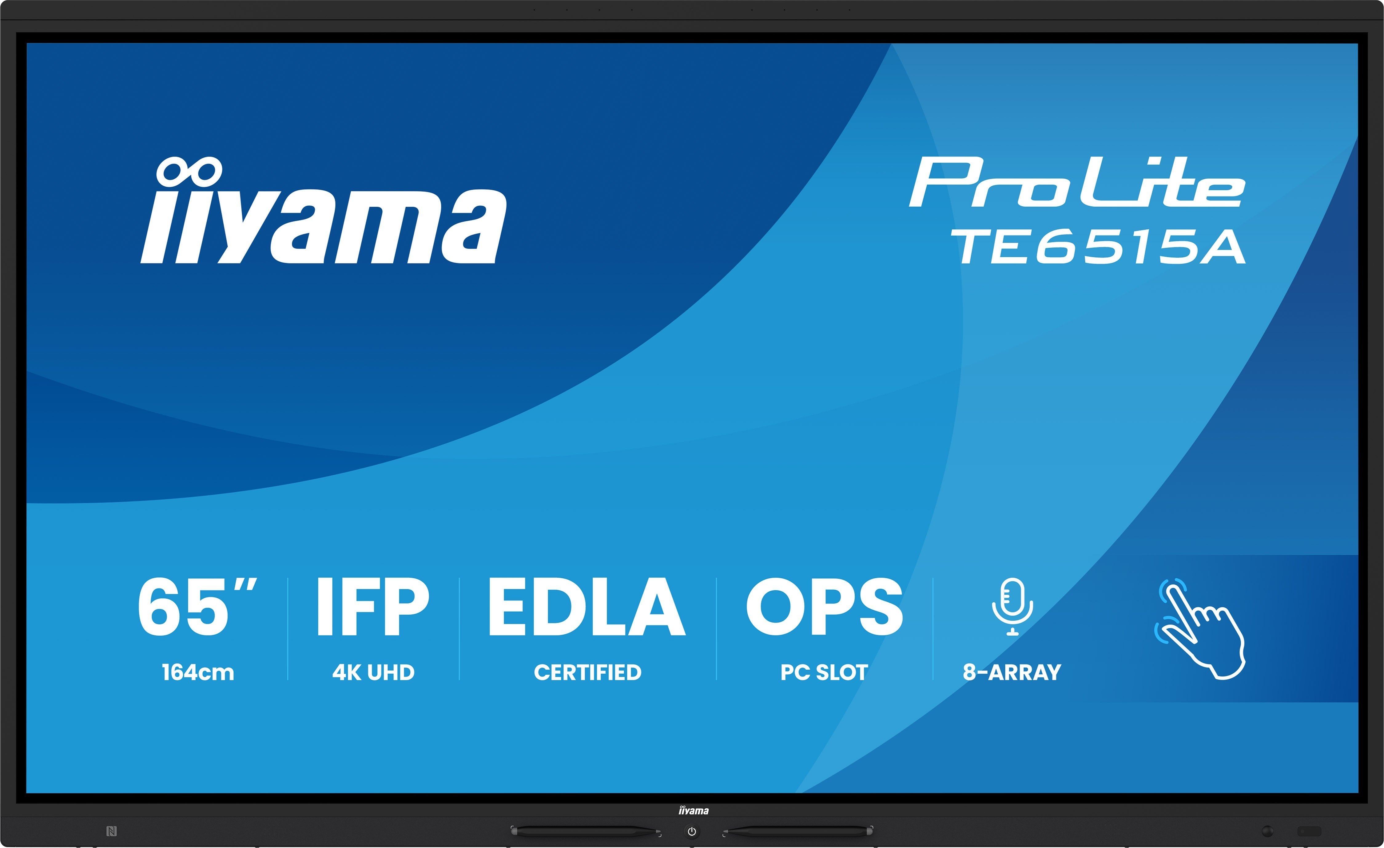 EAN 4948570124848 - iiyama TE6515A-B1AG pantalla de señalización Panel plano interactivo 163,8 cm (64.5") Wifi 550 cd / m² 4K imagen 2