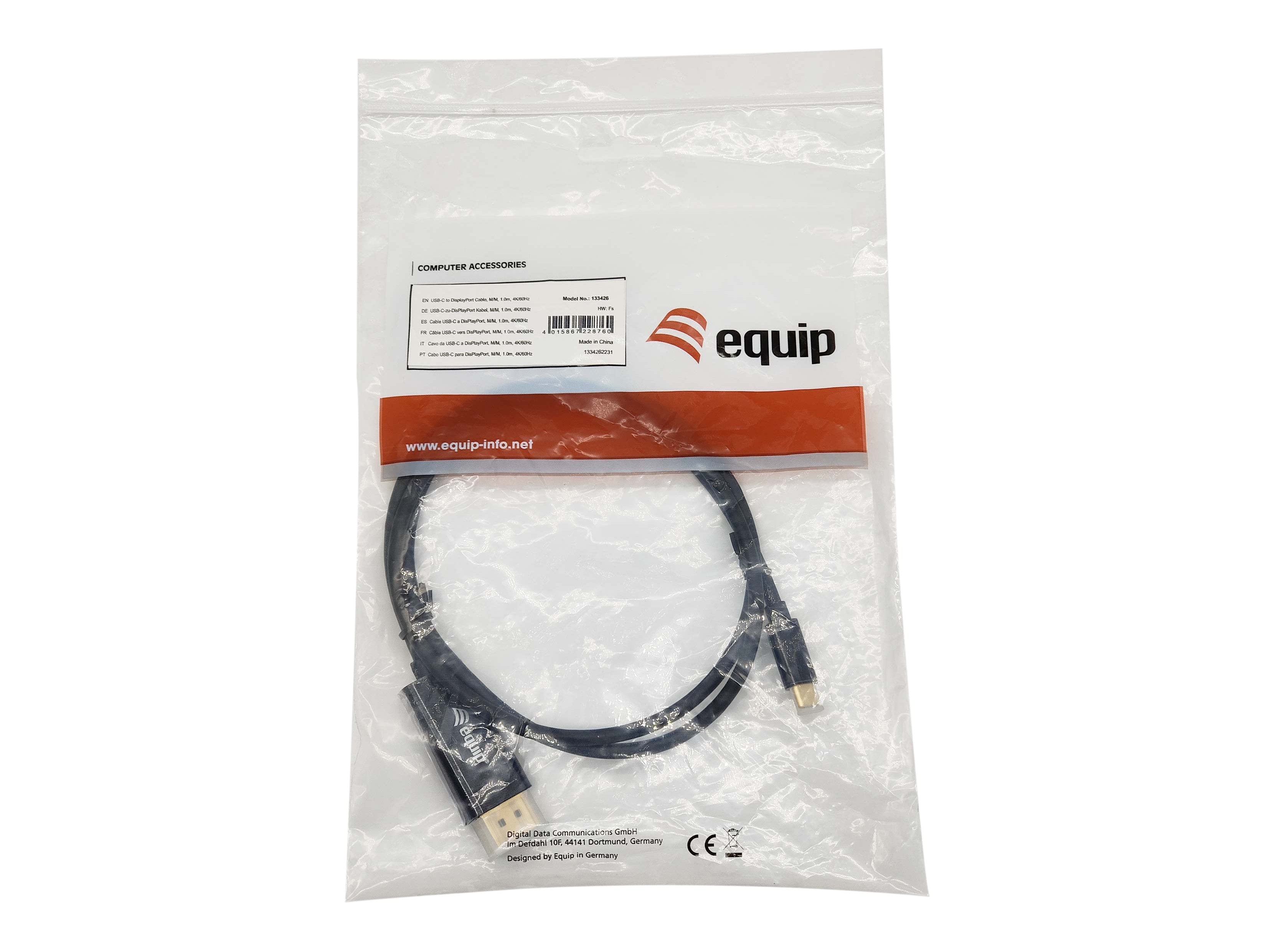Equip Cable Usb-C -> Displayport 4k 60hz 1m Negro