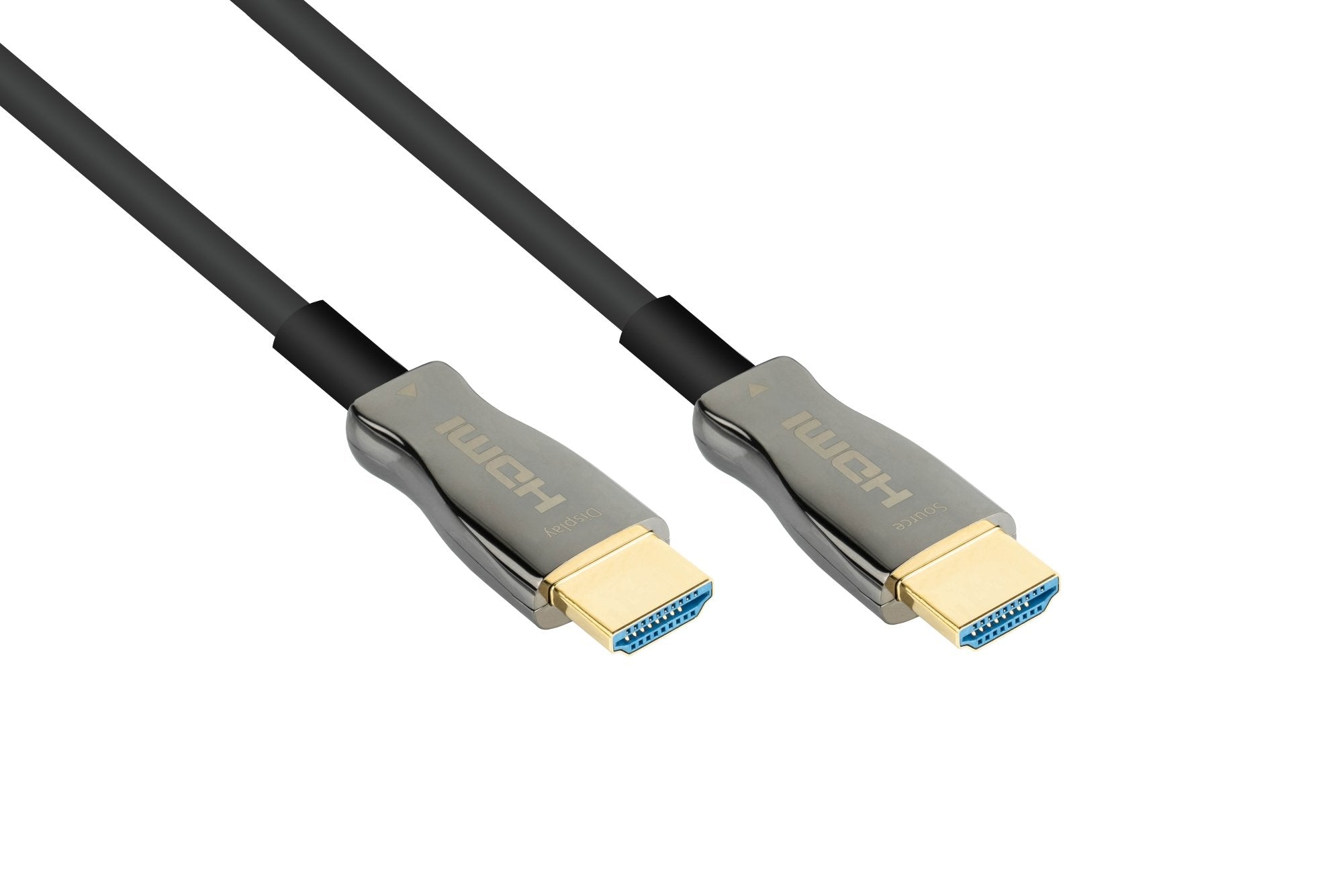 Python Aoc Hybrid High-Speed Hdmi® 2.0b Stahlarmiert 4k @60hz Schwarz 30m