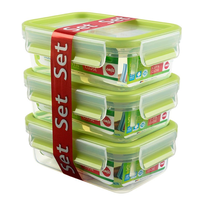 EAN 4009049303406 - EMSA 508570 recipiente de almacenar comida Rectangular Caja 0,55 L Transparente 3 pieza(s) imagen 2