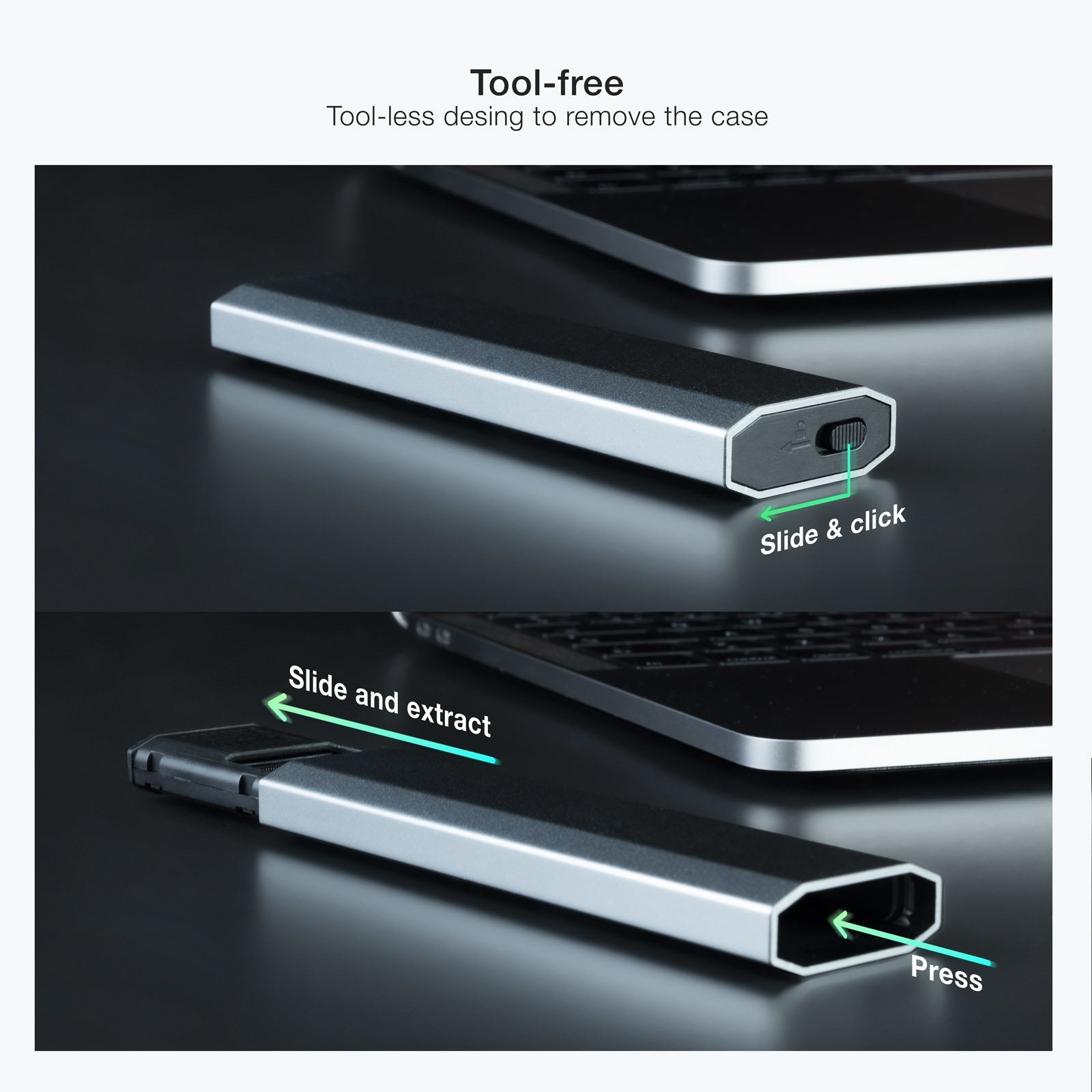 Tooq Shura Carcasa Externa Ssd M.2 Ngff/Nvme Usb-C 3.1 Gen2