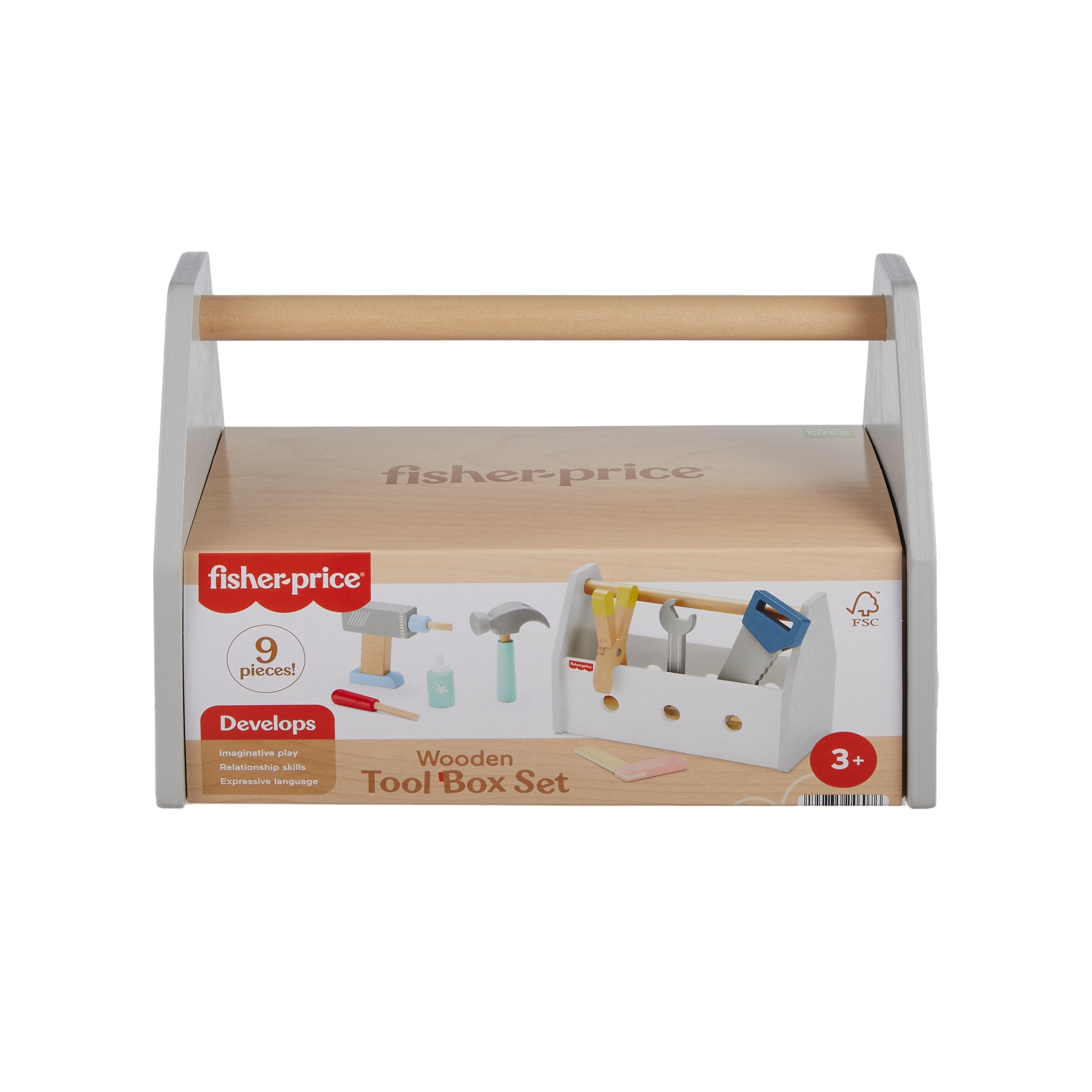EAN 0194735246076 - Fisher-Price Wooden Tool Box Set imagen 7