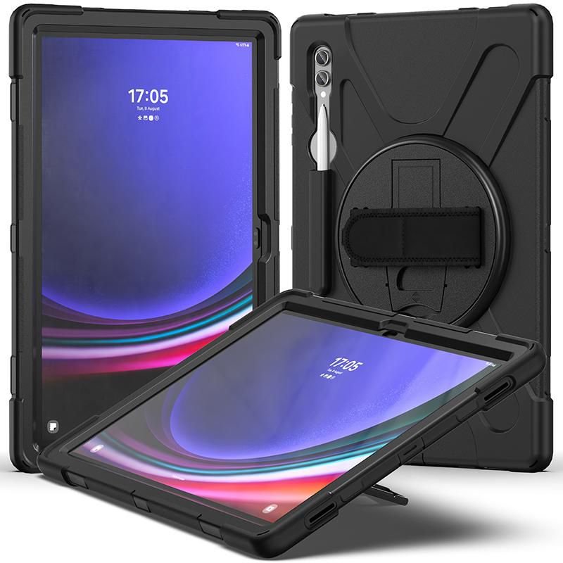 Austin Defender Case Samsung - Galaxy Tab S9 Ultra/S8 Ultra - With Hand Strap And Shoulder Strap. Black - Warranty: 24m