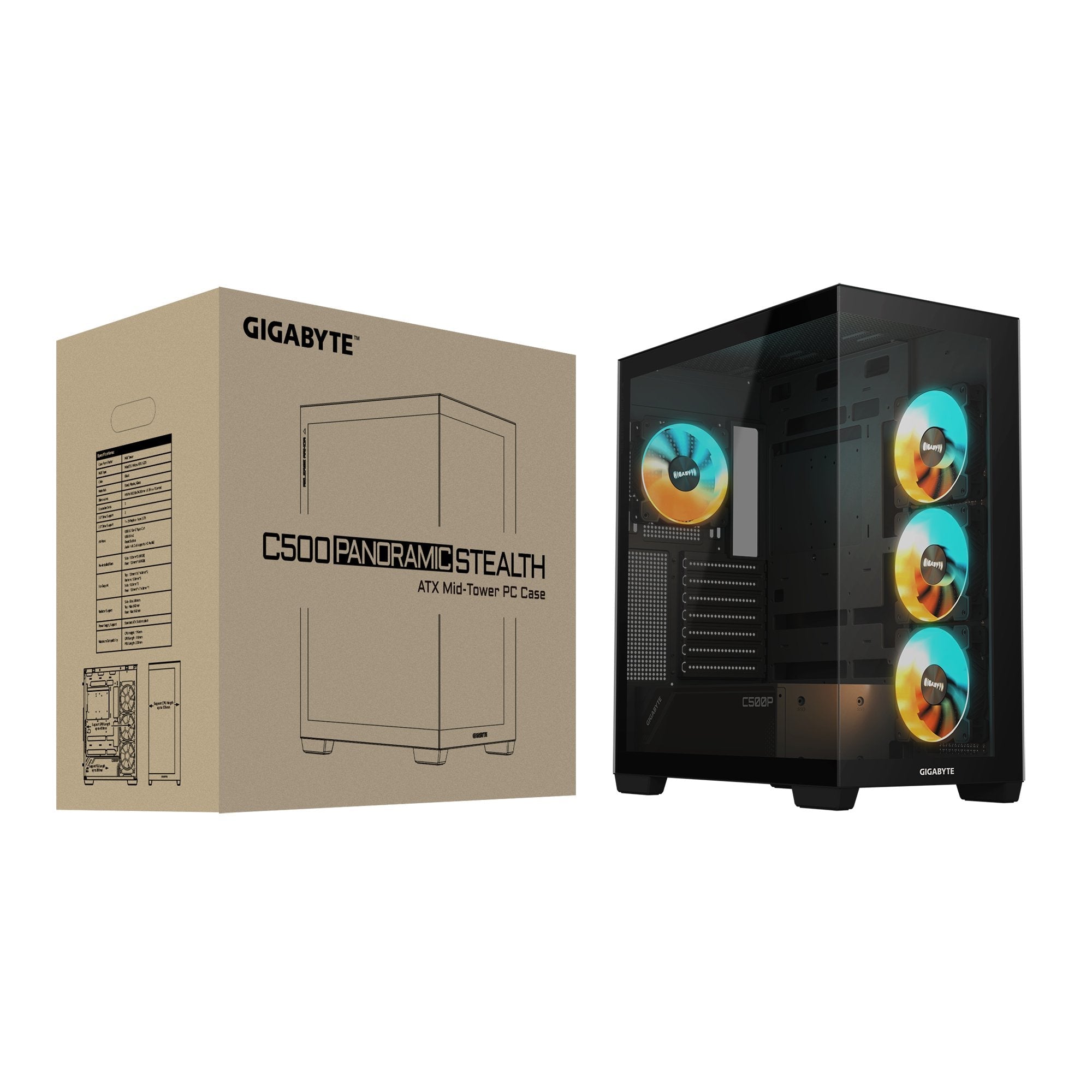 Caja Pc Gigabyte Gb-C500p St Rgb