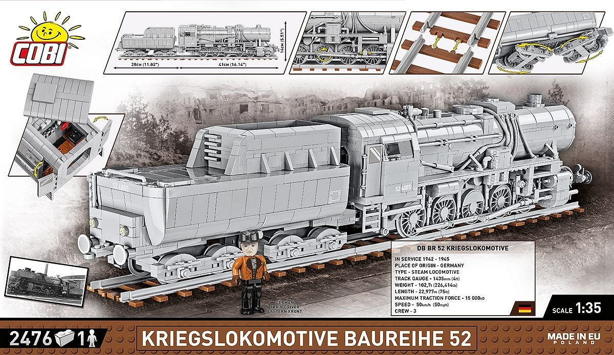 Juguete De Construcción Locomotora De Guerra Cobi Serie 52, Escala 1:35 Cobi-6281