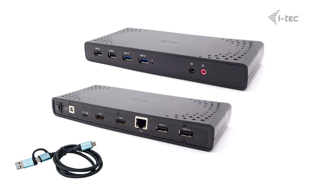 I-Tec Usb 3.0 / Usb-C / Thunderbolt Dual Display Docking Station + Power Delivery 85w
