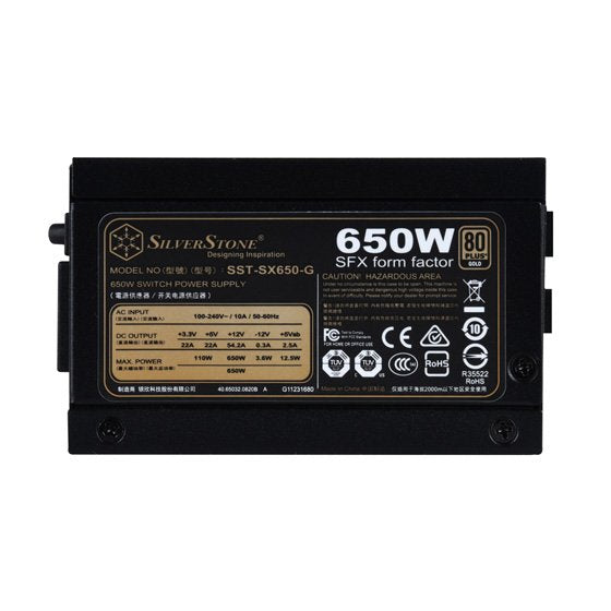 Fuente De Alimentación Silverstone Sst-Sx650-G V1.1 650w Para Pc Negra, 4x Pci