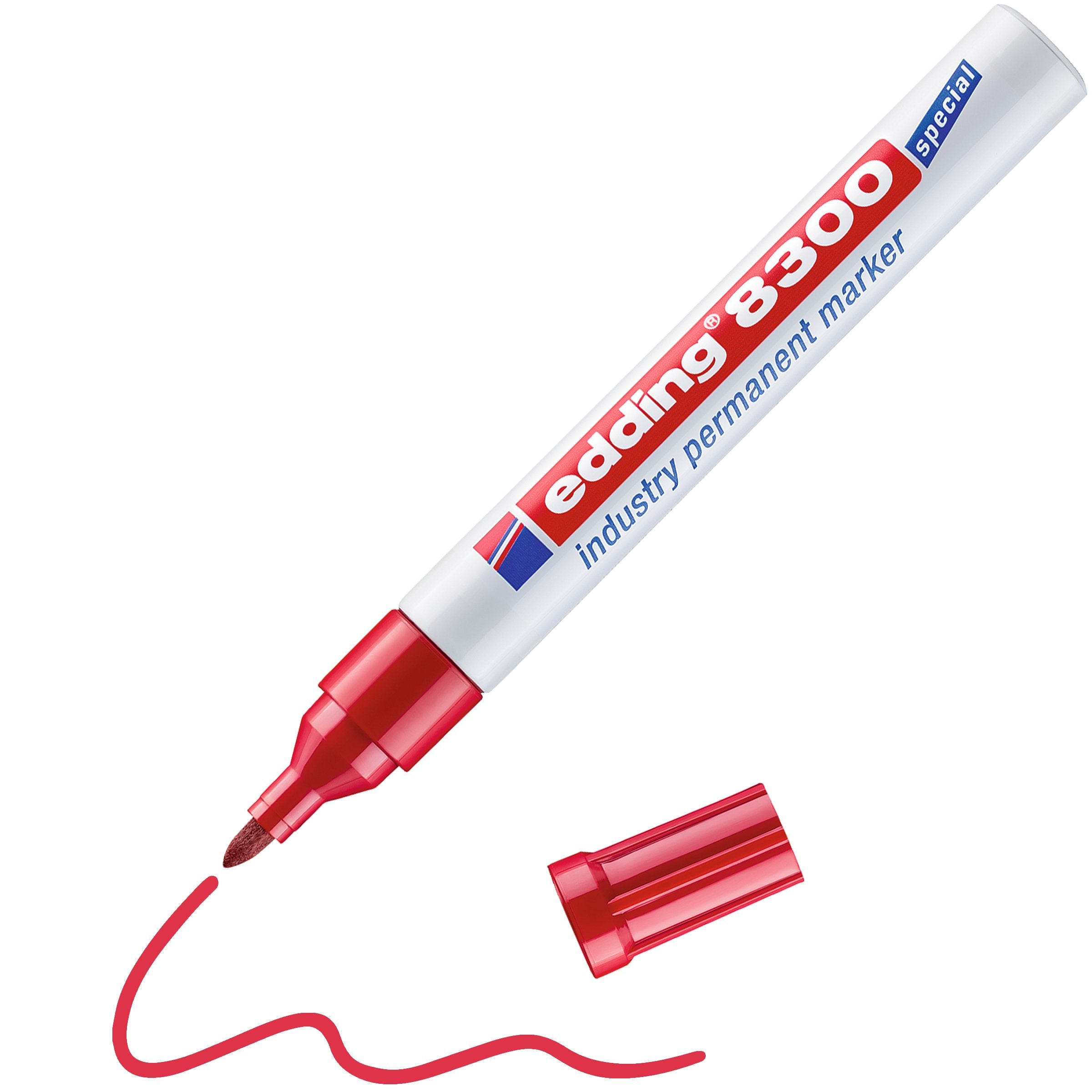 EAN 4004764409150 - Edding 8300 marcador permanente Punta redonda Rojo 1 pieza(s) imagen 1