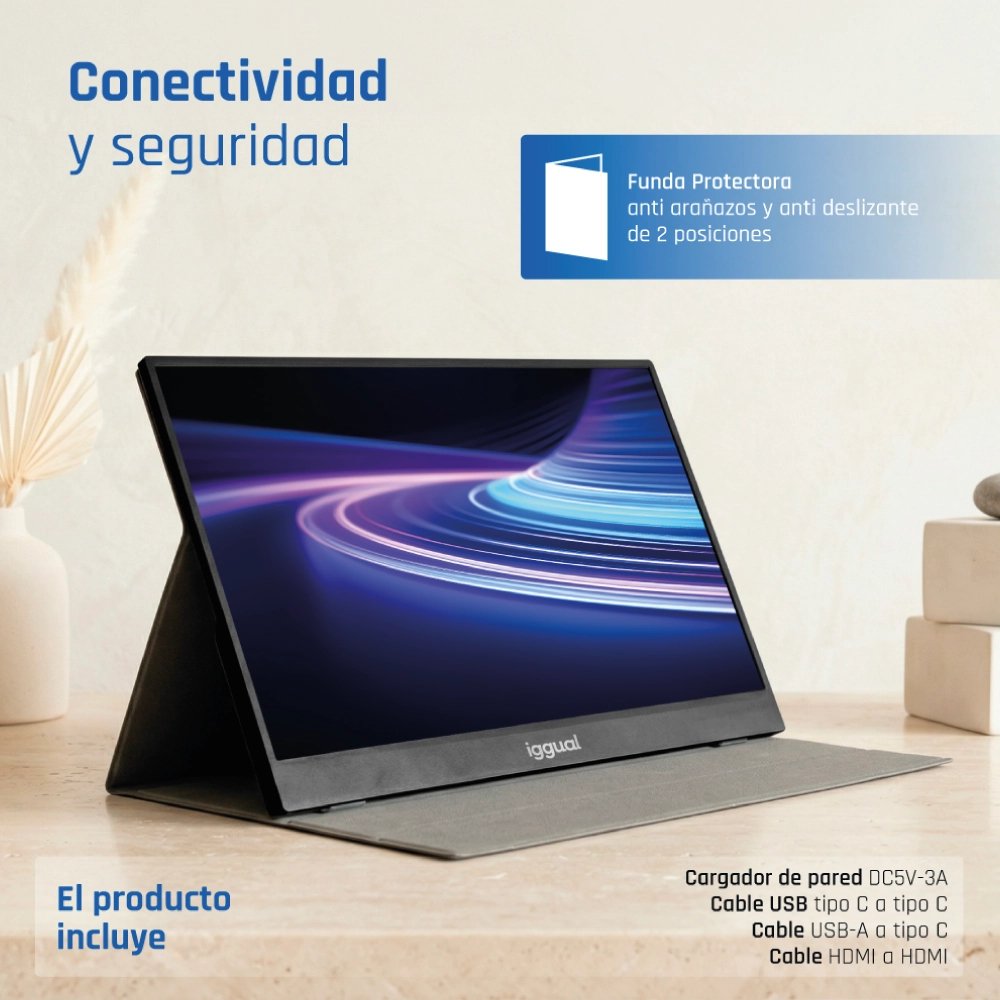 EAN 8435364319987 - iggual MPL156 pantalla para PC 39,6 cm (15.6") 1920 x 1080 Pixeles Full HD LED Negro imagen 10