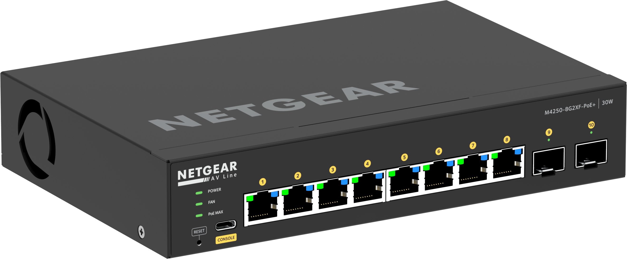 Netgear Gsm4210px-100eus Switch Gestionado L2/L3 Gigabit Ethernet (10/100/1000) Energía Sobre Ethernet (Poe) Negro